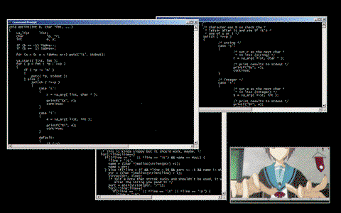 TechDogs-"GIF - Classic Coding Terminals Displaying C Language On Windows Command Prompt"